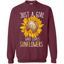 Load image into Gallery viewer, Just a girl who loves sunflowers shirt