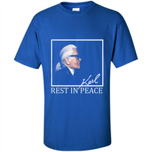 Load image into Gallery viewer, Karl Lagerfeld rest in peace shirt