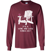 Load image into Gallery viewer, It’s a wine and cats kinda day shirt