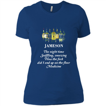 Load image into Gallery viewer, Jameson the night time sniffling sneezing how the feck did I end up on the floor Medicine shirt