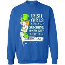 Load image into Gallery viewer, Irish girls are sunshine mixed with a little hurricane shirt