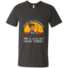 Load image into Gallery viewer, I’m mostly peace, love and tattoos and a little go fuck yourself shirt