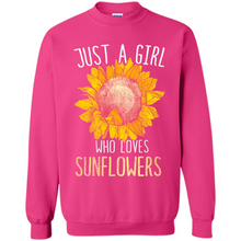 Load image into Gallery viewer, Just a girl who loves sunflowers shirt