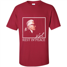 Load image into Gallery viewer, Karl Lagerfeld rest in peace shirt
