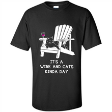 Load image into Gallery viewer, It’s a wine and cats kinda day shirt