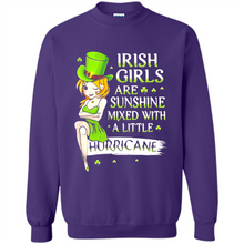 Load image into Gallery viewer, Irish girls are sunshine mixed with a little hurricane shirt
