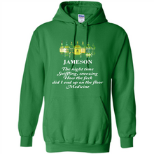 Load image into Gallery viewer, Jameson the night time sniffling sneezing how the feck did I end up on the floor Medicine shirt