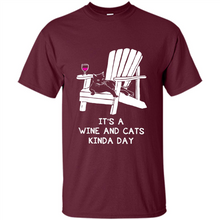 Load image into Gallery viewer, It’s a wine and cats kinda day shirt