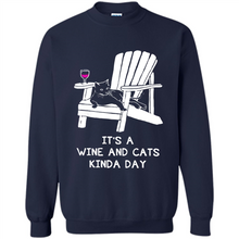Load image into Gallery viewer, It’s a wine and cats kinda day shirt