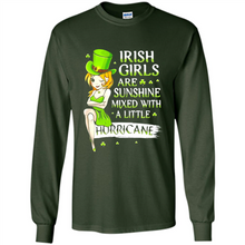 Load image into Gallery viewer, Irish girls are sunshine mixed with a little hurricane shirt