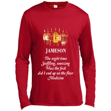 Load image into Gallery viewer, Jameson the night time sniffling sneezing how the feck did I end up on the floor Medicine shirt