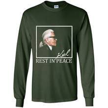 Load image into Gallery viewer, Karl Lagerfeld rest in peace shirt