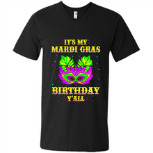Load image into Gallery viewer, It’s my Mardi Gras Birthday y’all shirt