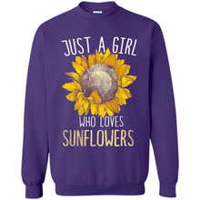 Load image into Gallery viewer, Just a girl who loves sunflowers shirt