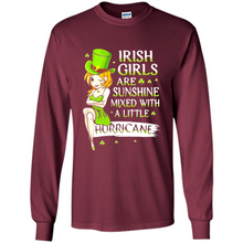 Load image into Gallery viewer, Irish girls are sunshine mixed with a little hurricane shirt
