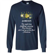 Load image into Gallery viewer, Jameson the night time sniffling sneezing how the feck did I end up on the floor Medicine shirt