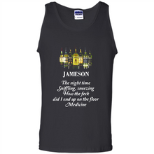 Load image into Gallery viewer, Jameson the night time sniffling sneezing how the feck did I end up on the floor Medicine shirt