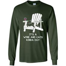 Load image into Gallery viewer, It’s a wine and cats kinda day shirt