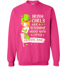 Load image into Gallery viewer, Irish girls are sunshine mixed with a little hurricane shirt