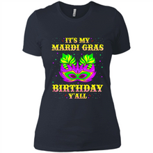 Load image into Gallery viewer, It’s my Mardi Gras Birthday y’all shirt