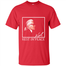 Load image into Gallery viewer, Karl Lagerfeld rest in peace shirt