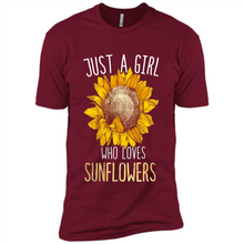 Load image into Gallery viewer, Just a girl who loves sunflowers shirt