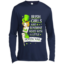 Load image into Gallery viewer, Irish girls are sunshine mixed with a little hurricane shirt