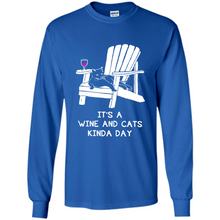 Load image into Gallery viewer, It’s a wine and cats kinda day shirt