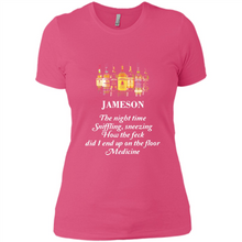 Load image into Gallery viewer, Jameson the night time sniffling sneezing how the feck did I end up on the floor Medicine shirt