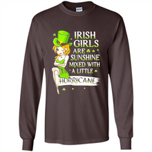 Load image into Gallery viewer, Irish girls are sunshine mixed with a little hurricane shirt