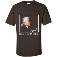 Load image into Gallery viewer, Karl Lagerfeld rest in peace shirt