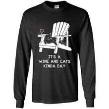 Load image into Gallery viewer, It’s a wine and cats kinda day shirt