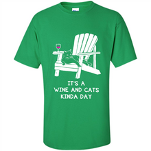Load image into Gallery viewer, It’s a wine and cats kinda day shirt
