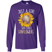 Load image into Gallery viewer, Just a girl who loves sunflowers shirt