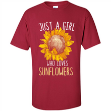Load image into Gallery viewer, Just a girl who loves sunflowers shirt