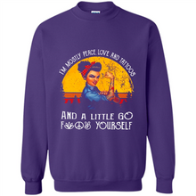 Load image into Gallery viewer, I’m mostly peace, love and tattoos and a little go fuck yourself shirt
