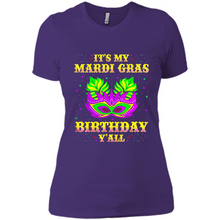 Load image into Gallery viewer, It’s my Mardi Gras Birthday y’all shirt