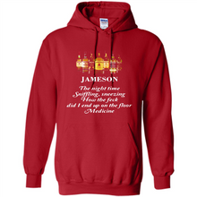 Load image into Gallery viewer, Jameson the night time sniffling sneezing how the feck did I end up on the floor Medicine shirt