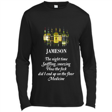 Load image into Gallery viewer, Jameson the night time sniffling sneezing how the feck did I end up on the floor Medicine shirt