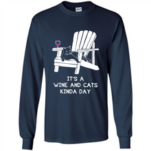 Load image into Gallery viewer, It’s a wine and cats kinda day shirt