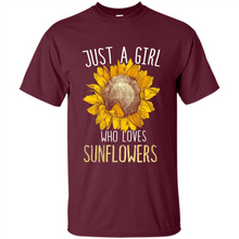 Load image into Gallery viewer, Just a girl who loves sunflowers shirt