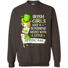 Load image into Gallery viewer, Irish girls are sunshine mixed with a little hurricane shirt