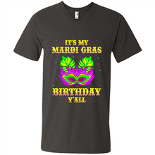 Load image into Gallery viewer, It’s my Mardi Gras Birthday y’all shirt