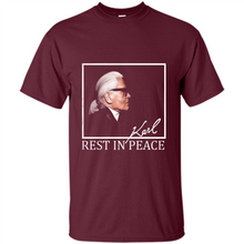 Load image into Gallery viewer, Karl Lagerfeld rest in peace shirt