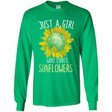 Load image into Gallery viewer, Just a girl who loves sunflowers shirt