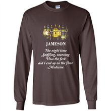 Load image into Gallery viewer, Jameson the night time sniffling sneezing how the feck did I end up on the floor Medicine shirt