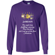 Load image into Gallery viewer, Jameson the night time sniffling sneezing how the feck did I end up on the floor Medicine shirt