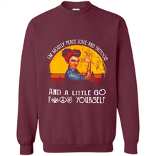 Load image into Gallery viewer, I’m mostly peace, love and tattoos and a little go fuck yourself shirt