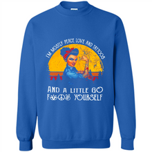 Load image into Gallery viewer, I’m mostly peace, love and tattoos and a little go fuck yourself shirt