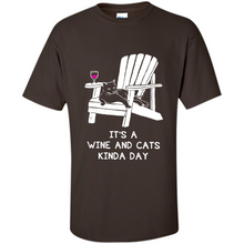 Load image into Gallery viewer, It’s a wine and cats kinda day shirt